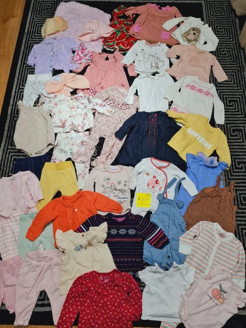 #A89💜 Huge Bundle Of Baby Girl Clothes 0-3-6months NEXT GEORGE TED.B ELLE FRED&