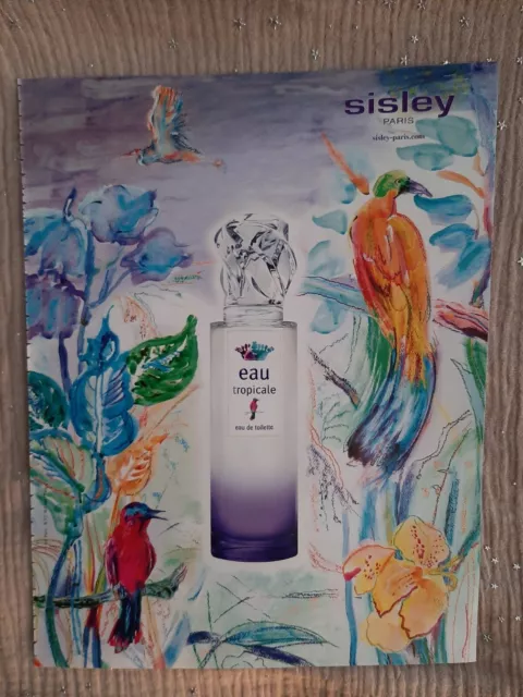 Publicité papier Parfum. Perfume Ad Sisley Eau tropicale de 2016