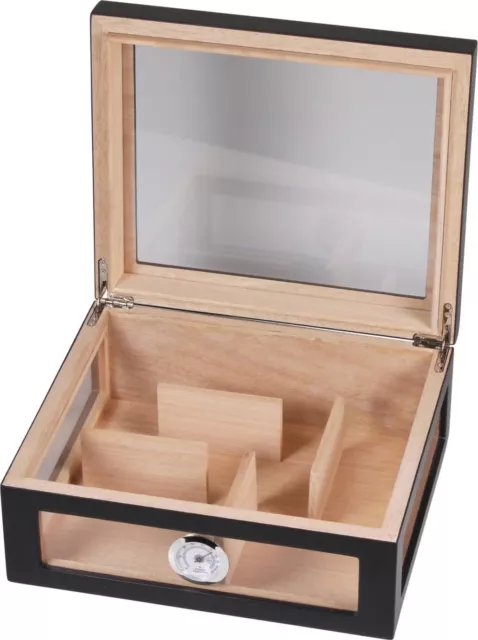 Humidor Pour 100 Cigares - Verre - Coupe-Cigare - Humidificateur - Hygromètre 2