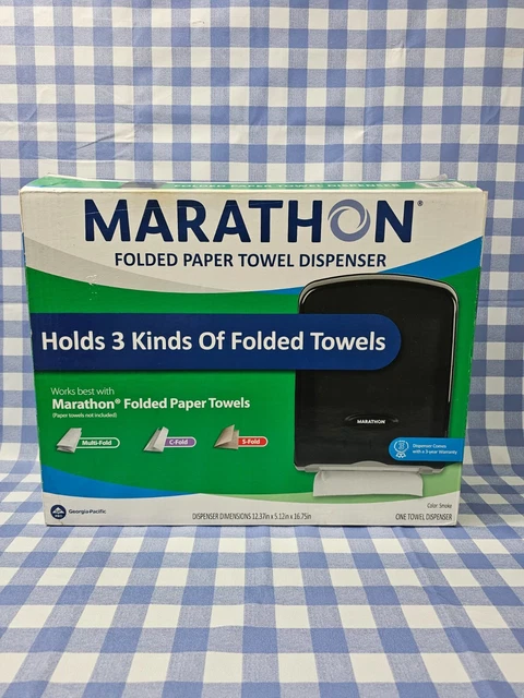 Marathon® Folded Paper Towel Dispenser Black/Smoke FREE FAST  SHIPPING NEW