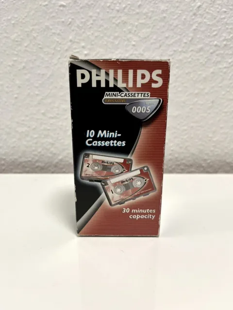 10x Philips 0005 Minikassetten für Diktiergeräte / Unbenutzt ✅