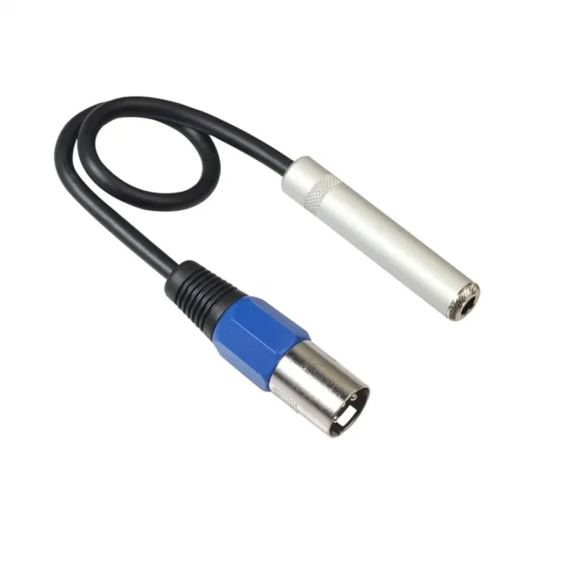 3-Pin XLR Mâle Vers 6.35mm Femelle Stéréo Micro Prise Audio Câble Adaptateur