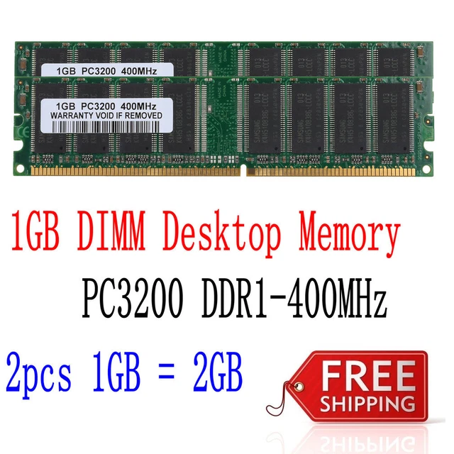 RAM Hynix DDR400 PC3200 2 Go (2x1 Go) CL3 - Mémoire PC Occasion