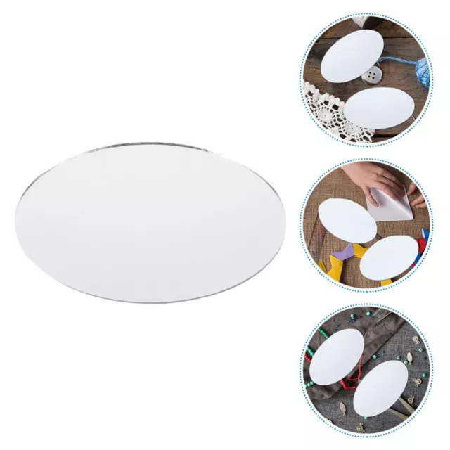 10pcs Small Mirror Sheets Oval Mirrors Craft Mirrors DIY Makeup Mirror Projects