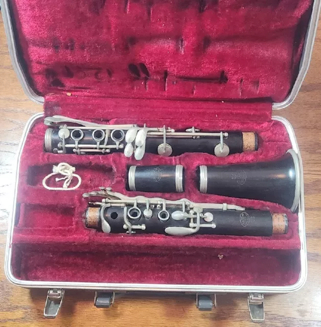 Vintage Wood Clarinet Harry Pedler Co Elkhart IN With Case