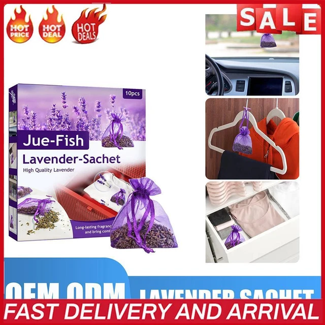 10 un. bolsas de lavanda natural flores secas fragancia duradera coche dormitorio