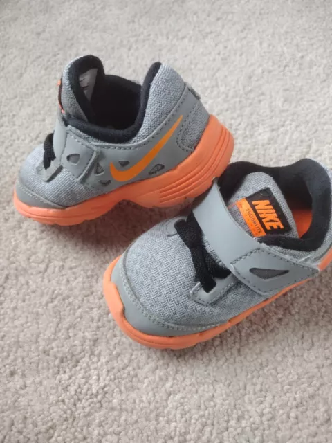 Nike Dual Fusion Lite Gray / Orange / Black 599293-008 Toddler Size 5C
