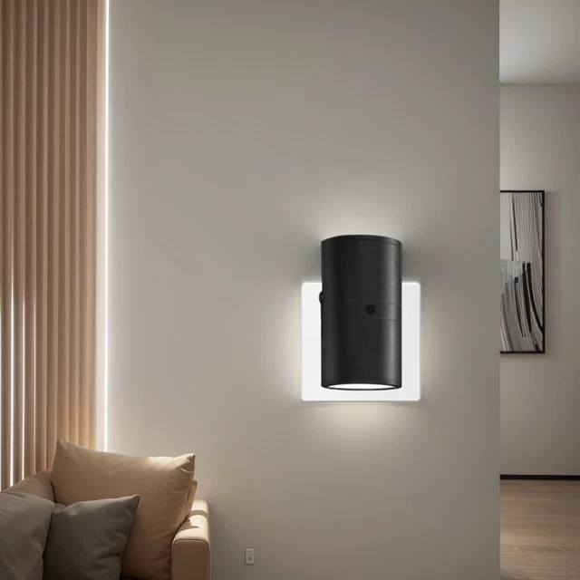 EU PLUG SOCKET Wall Lamp Remote Control RGB Dimmable LED Night Light