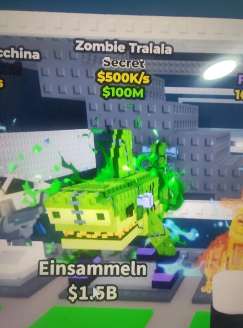 STEAL A BRAINROT SAB Secret Zombie Tralala 500 K/s EUR 1,00 - PicClick DE