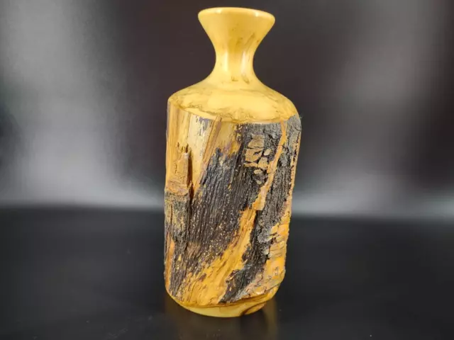 Hand Crafted Vintage Live Edge Aspen Candle Holder Cabin Rustic Farmhouse Decor 2