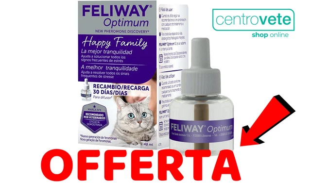 Ceva FELIWAY Optimum ⇢ Ricarica 48 ml // FEROMONI contro STRESS di GATTI in casa