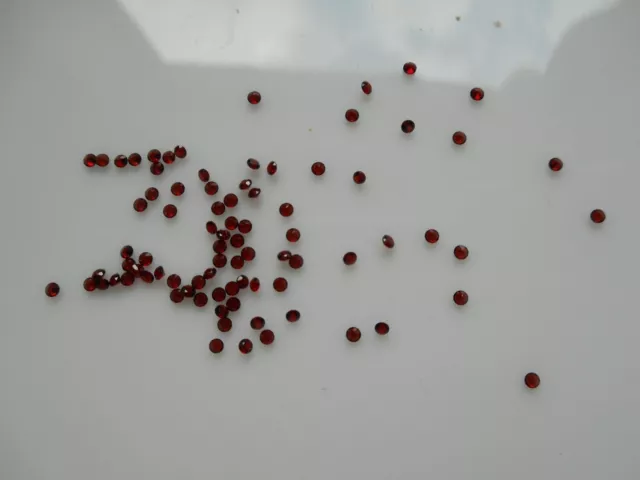 Grenat rouge rond 1,5 mm pierre précieuse lâche, 3 pour 1,50 £p 3