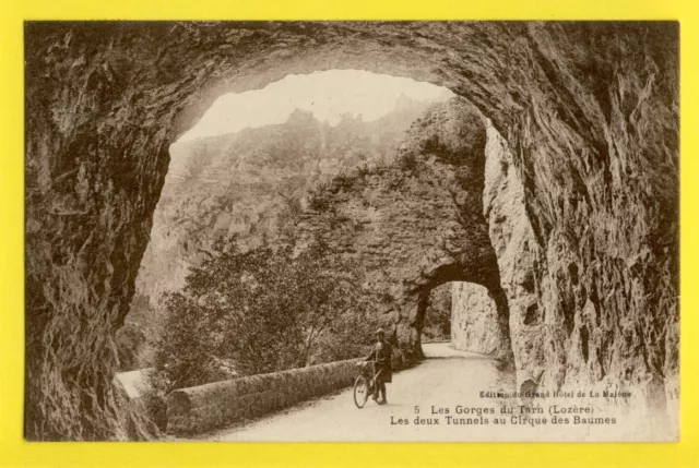 cpa FRANCE Old Postcard St GEORGES de LÉVÉJAC (Lozère) TUNNEL Cirque des Baumes