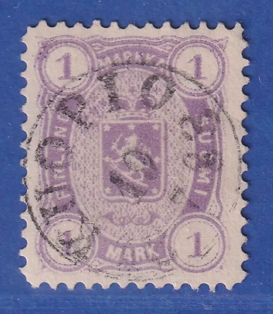 Finnland 1875 Wappen gez. L12,5 1M  Mi.-Nr. 19By  gestempelt KUOPIO