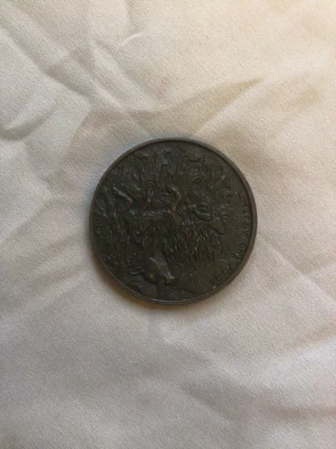 Vintage Belgium Bronze Recession Propaganda Medal Medallion Coin 3