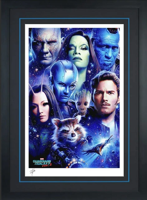 GUARDIANS OF THE GALAXY Framed Sideshow Fine Art by Tsuneo Sanda "Marvel Sample"