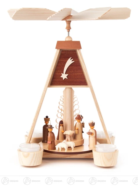 Pyramide De Noël Richard Glässer Seiffen - La Nativité Du Christ, 3 étages, 54 Cm - Neuf