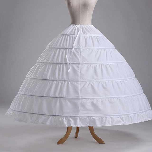 6Hoop Underskirt Ball Gown Long Skirts Petticoat Slips For Wedding neu.