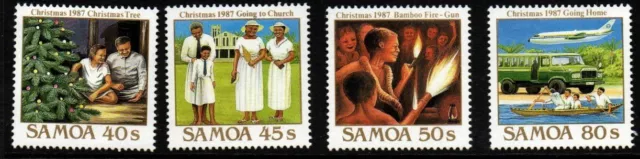 Samoa Sg764/7 1987 Christmas  Mnh