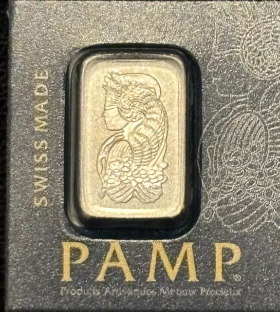 1 Gram Platinum Bar PAMP SWISS Original Cards Mint Condition Sealed VERISCAN BAR