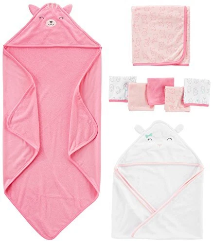 Unisex Babies' 8-Piece Towel and Washcloth Set, Multipacks