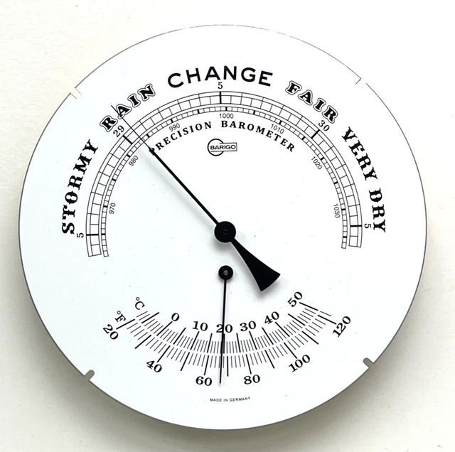 Barigo 101.5 baro-, thermo- et hygromètre en laiton nickelé