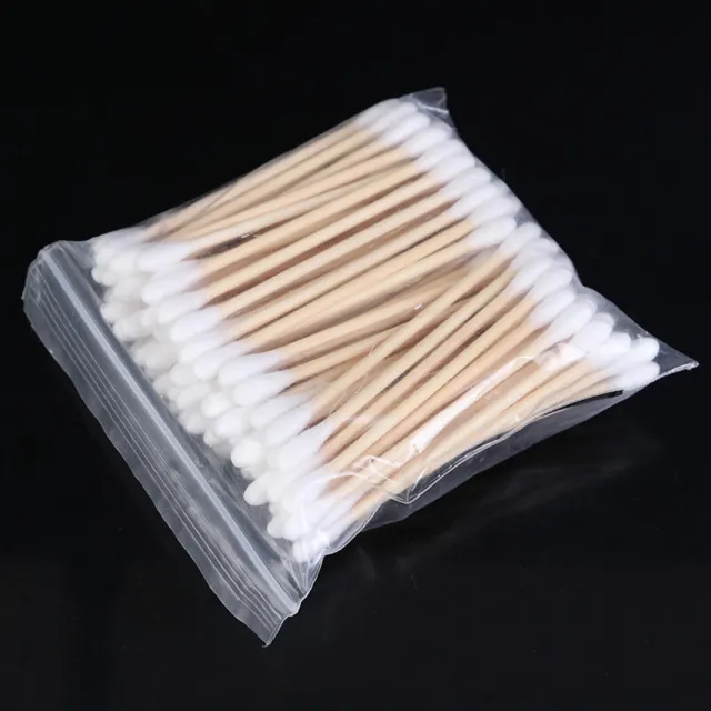 100Pcs Double Head Disposable Makeup Cotton Swab Cotton Buds Daily Cleaning T#km 10