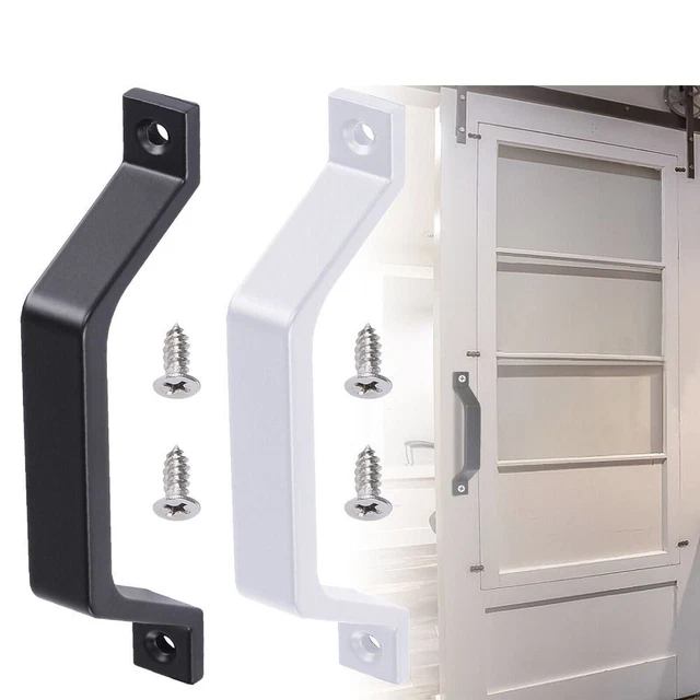 Heavy Duty Barn Door Pull Handle Black White Door Hardware  Home