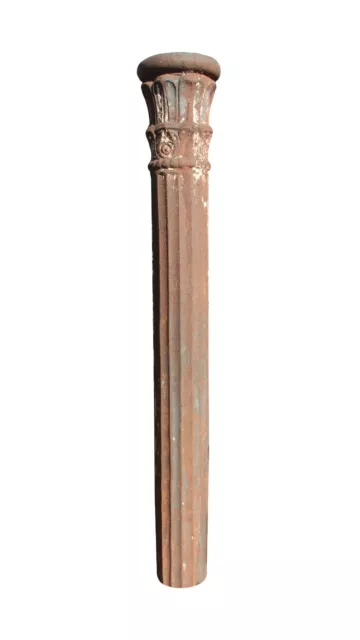 Antique 6 Foot Structural Cast Iron Fluted Column