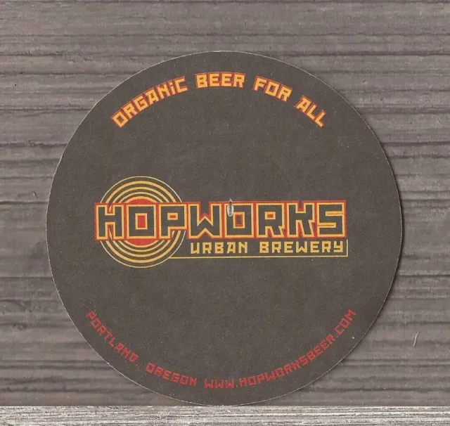 Hopworks Urban Brewery Beer Coaster Portland Oregon-R426