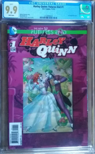 Harley Quinn Futures End #1 Cover A (2014 Serie) - 3D Cover - CGC 9,9 NEUWERTIG