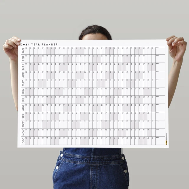 GREY COLOR 2025 Wall Planner, 2025 Wall Calendar, 2025 Year Planner