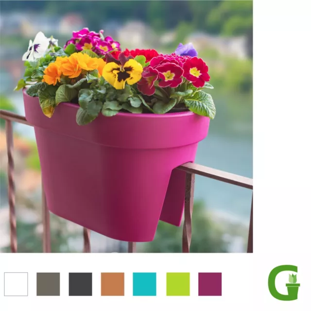 Fresh Flower Balcony 40 cm Geländer-Blumentopf Balkonkasten Blumenkasten Bridge