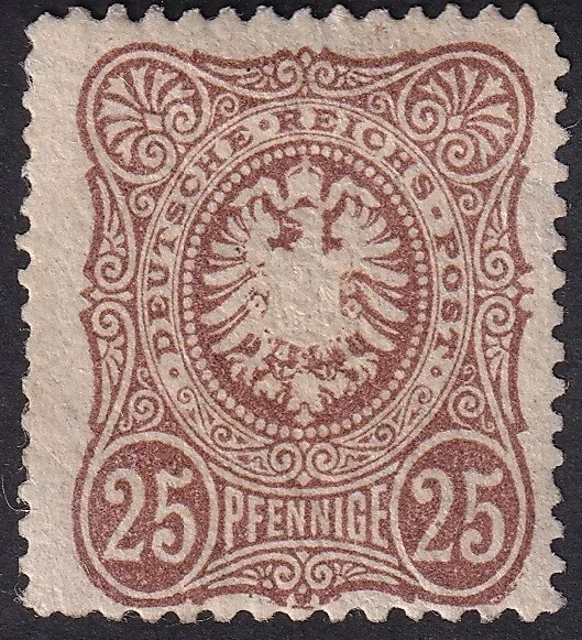 Deutsches Reich 25 Pfge rotbraun Mi.Nr. 35 a ungebraucht Mi.Wert 650 € (1554)