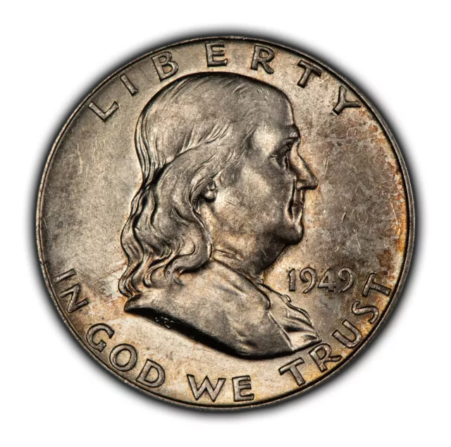 1949 50c Franklin Silver Half Dollar - Original Toning - UNC - H2648