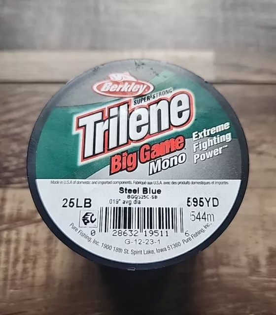 Berkley Trilene Big Game Mono Fishing Line | 1/4 lb Spool | STEEL BLUE 25# Test