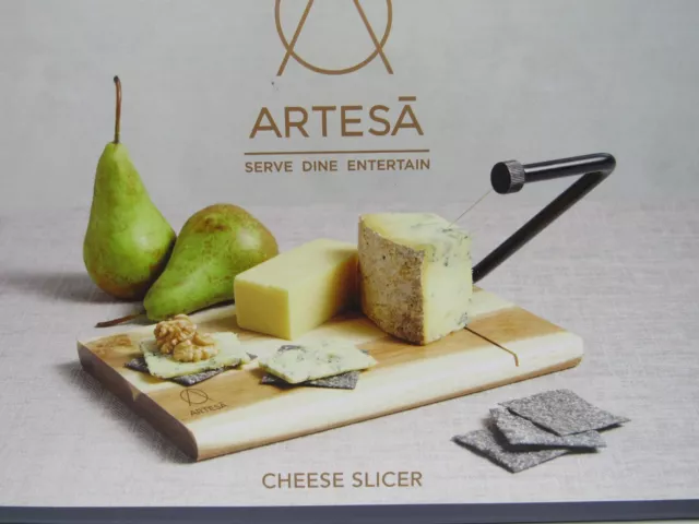 Artesa Acacia Wood Cutting Board & Cheese Slicer- Serving Tray