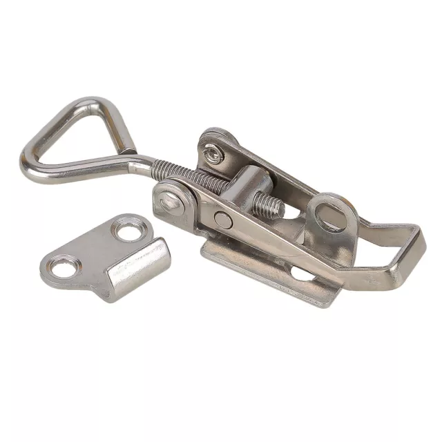 Large Stainless Steel Anti-Rattle Marine Toggle Latch Buckle Adjustable 2