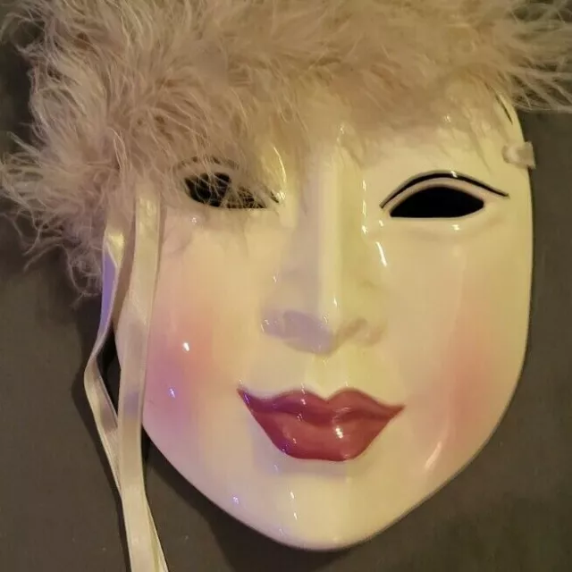 Vintage C.O.M. Sig Ed Ceramic Face Mask Wall Decor 1980s VERY Nice 2