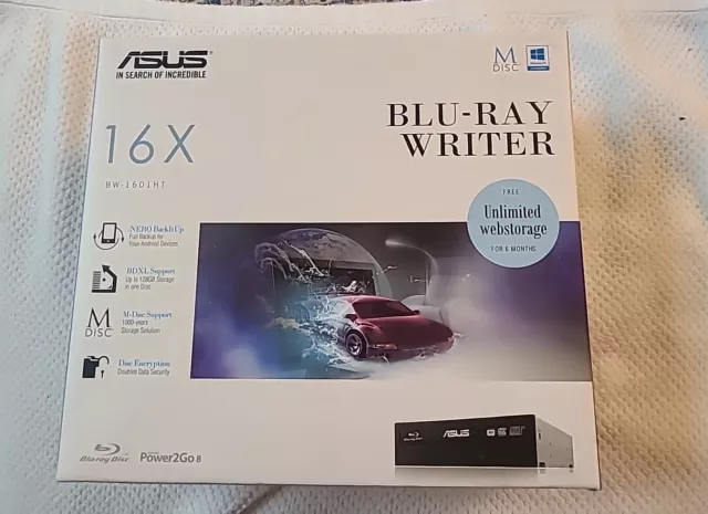 ASUS BW-16D1HT Computer International Direct Blu-Ray Writer - Black