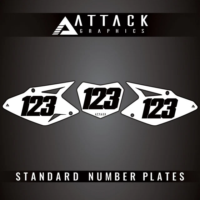 Attack Graphics Number Plate Backgrounds For Suzuki RMZ450 2012