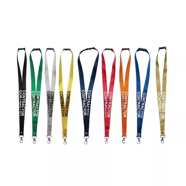 Contractor Lanyard neck strap, ID HOLDER Safety breakaway clip UK VIP