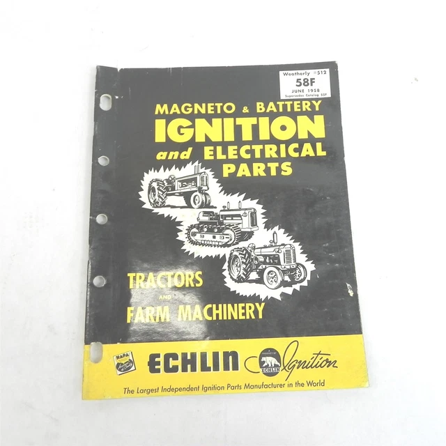 1958 NAPA ECHLIN Tractors Battery Ignition Electrical Parts