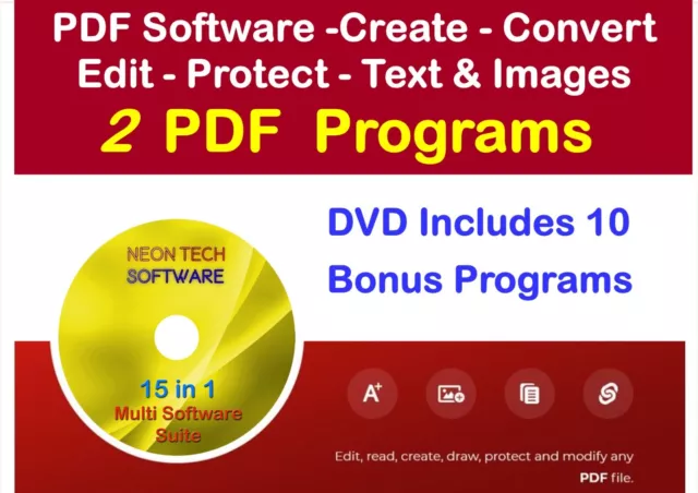 PDF Editor Software Edit - Create - Convert – OCR -Text Images - Unlimited PC’s