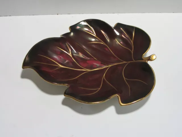 Vintage Carlton Ware Rouge Royal Decorative Leaf Pin Bon Bon Dish