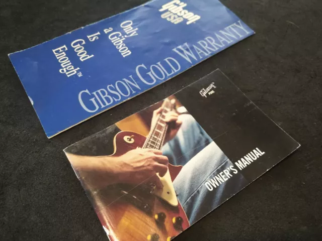 2003 Gibson Les Paul Guitar Owners Manual & Gibson Usa Gold Warranty, Sg Jr. 335