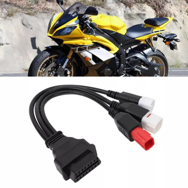 Diagnostic Adapter Cable 3 In 1 Motorcycle OBD Diagnostic Cable 16Pin To