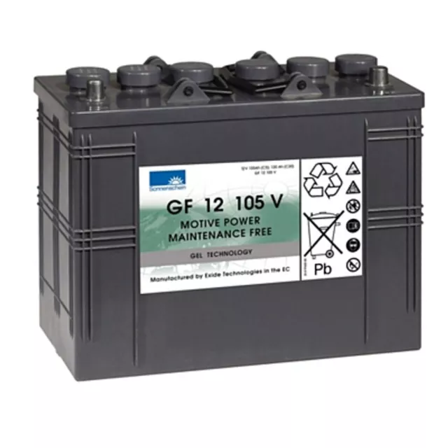 Exide Gf Sonnenschein Batterie au Gel Traction Dryfit Bloc GF12 105V Wartungsfr