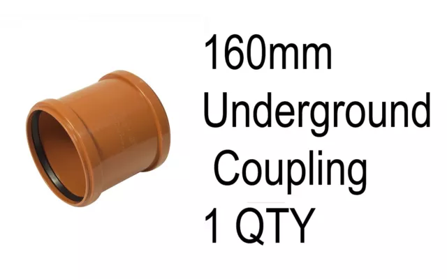 Floplast 160mm Double Socket Coupler 6D105 Underground