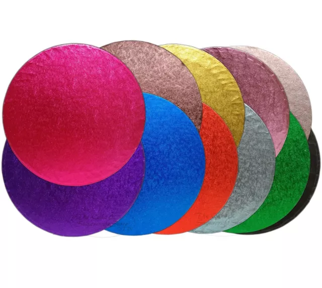 Cake Boards Various Colours Round Drum Single Boards, 12mm FANTASTIC QUALITY